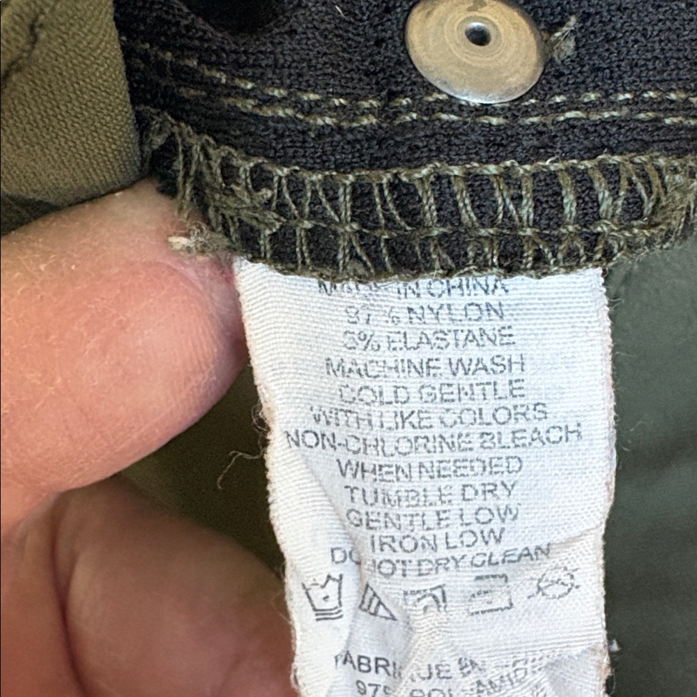 Prana Meme Cargo Pants in Olive Green Hiking Walking Outdoor Casual Size 8 - Picture 10 of 14